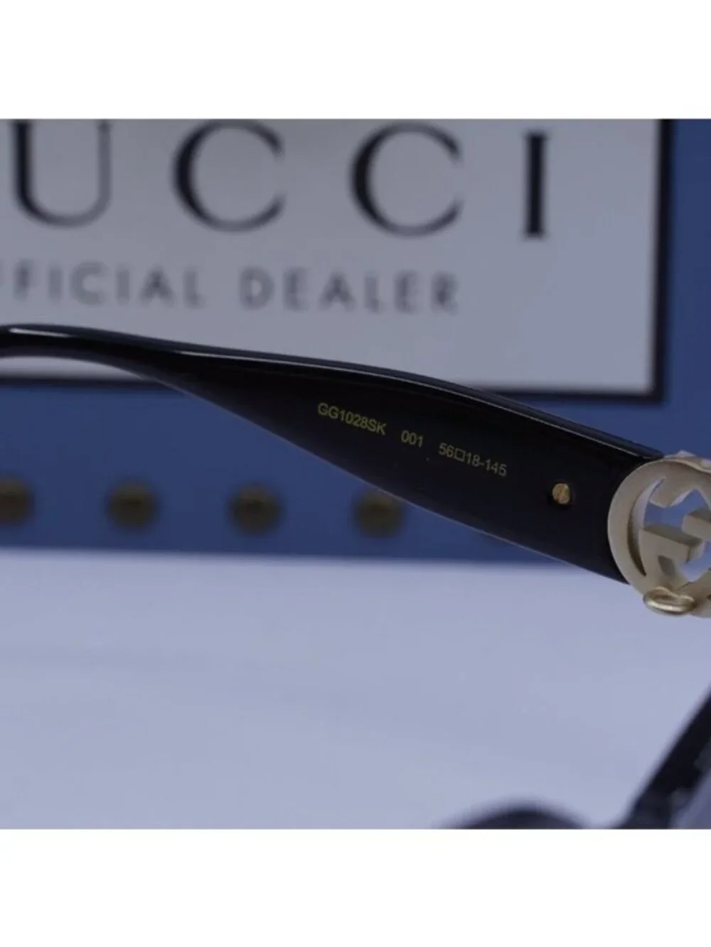 Gucci GG1028SK 001 Cat Eye Sunglasses - Black